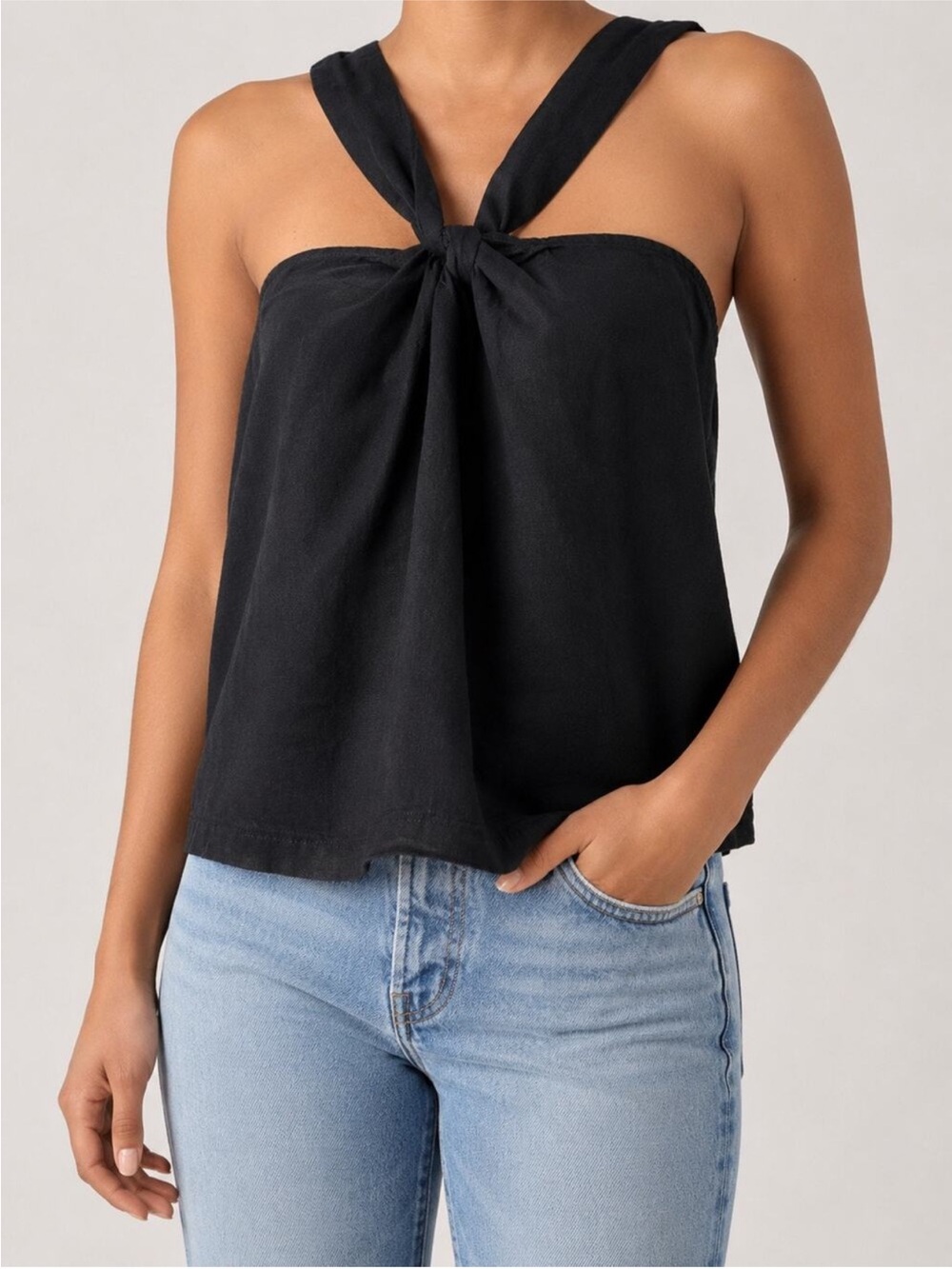 Madewell Front Knot-Halter Women's Top